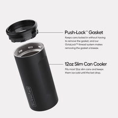 Hopsulator Slim | Black Stainless | 12oz Slim Cans