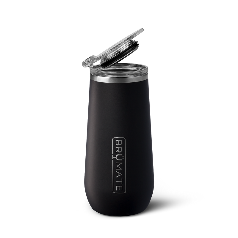 Champagne Flute | Matte Black | 12oz - Travel Carry
